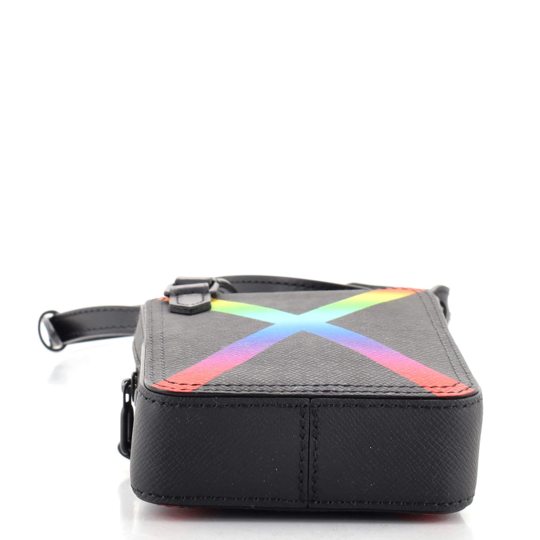Louis Vuitton Danube Messenger Bag Regenbogen Taiga Leder für Damen oder Herren