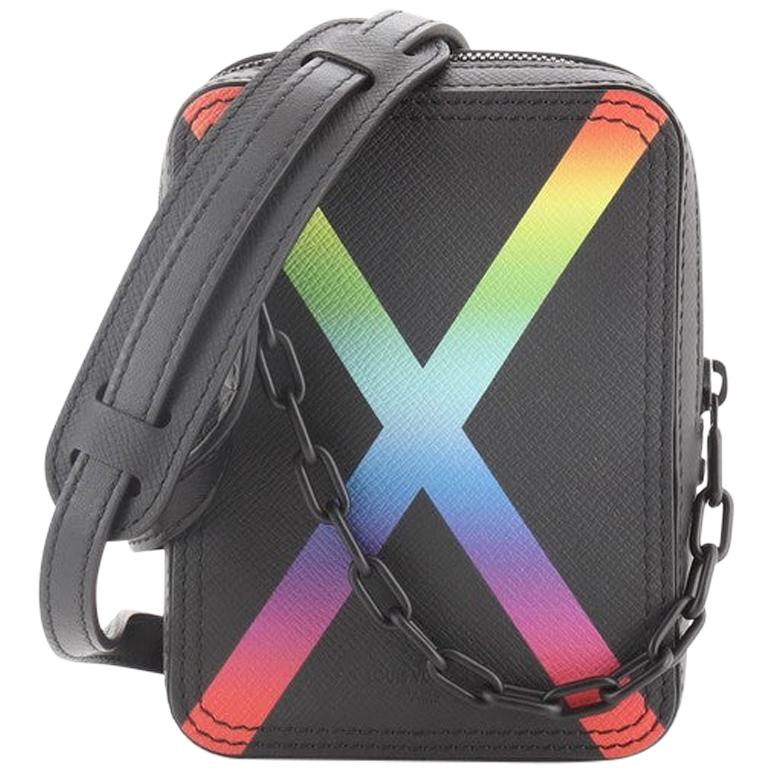 Louis Vuitton Danube Messenger Bag Rainbow Taiga Leather For Sale