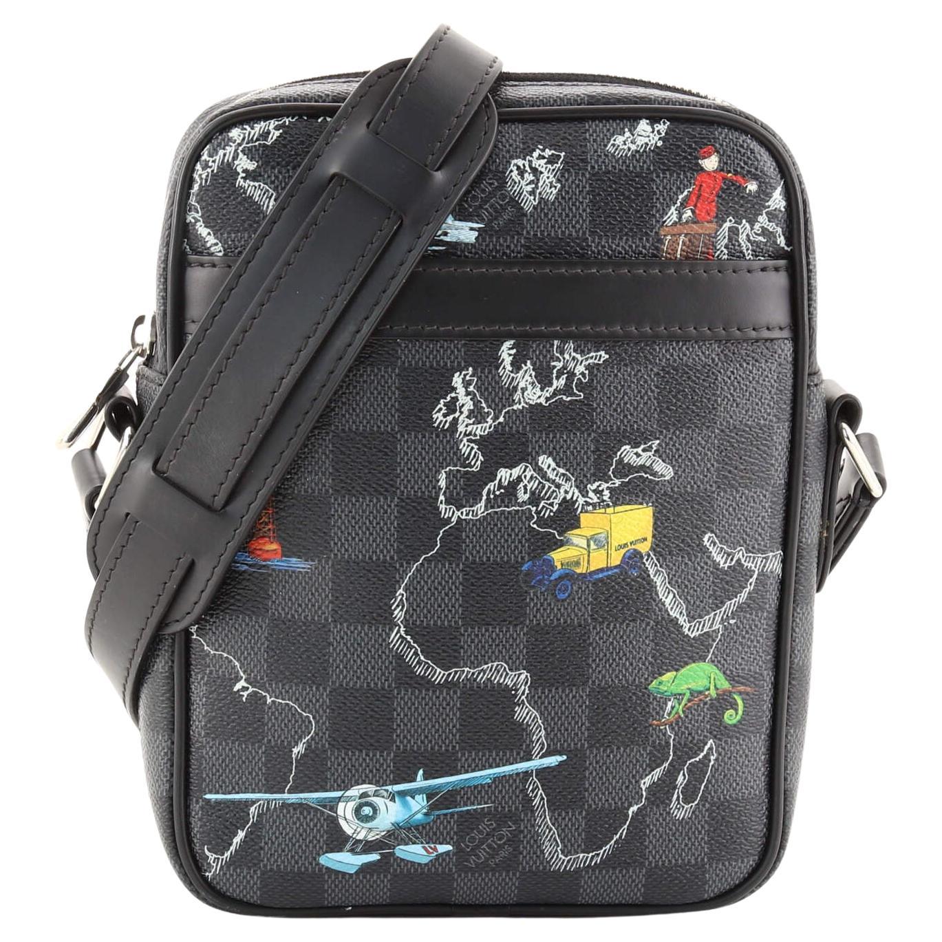 Louis Vuitton Danube Slim Bag Limited Edition Renaissance Map Damier Grap