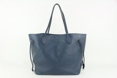 Louis Vuitton Dark Blue Epi Leather Neverfull MM Tote Bag 1012lv42