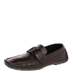 Louis Vuitton Dark Brown Epi Leather Monte Carlo Slip On Loafers Size 41