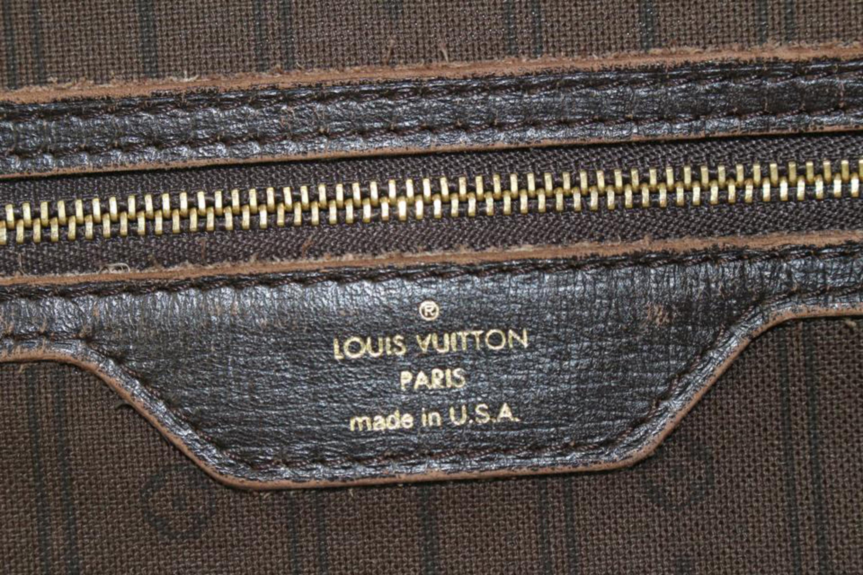 Louis Vuitton Dark Brown Fusain Mini Lin Monogram Idylle Neverfull MM Tote 8lk83 For Sale 6
