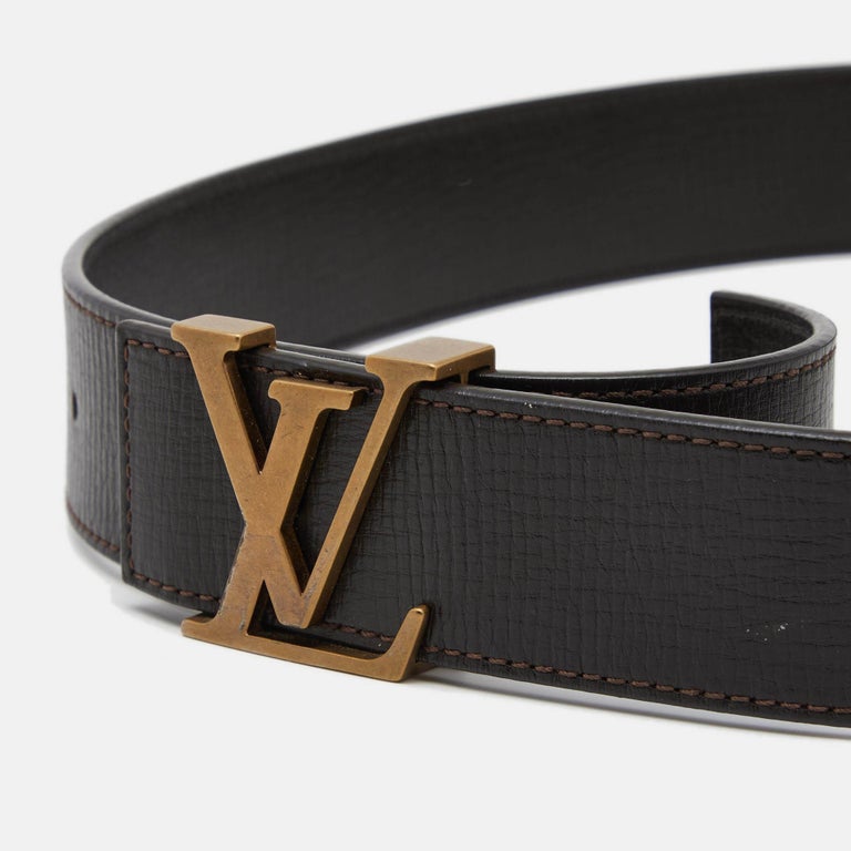 Louis Vuitton Dark Brown Leather LV Initiales Belt 90CM Louis Vuitton