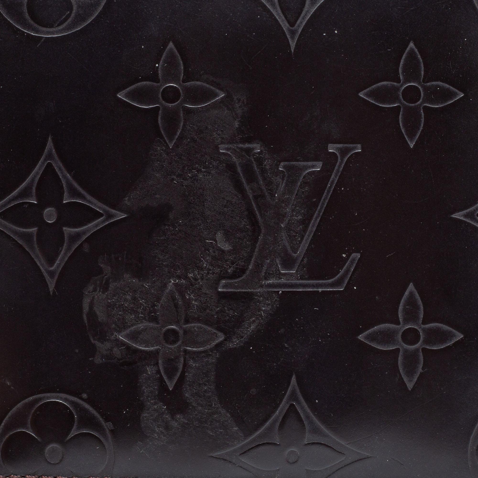 Louis Vuitton Dark Brown Leather Monogram Embossed Bifold Wallet 4