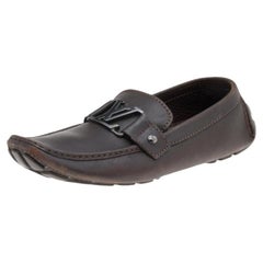 Louis Vuitton Louis Vuitton in pelle marrone scuro taglia 41