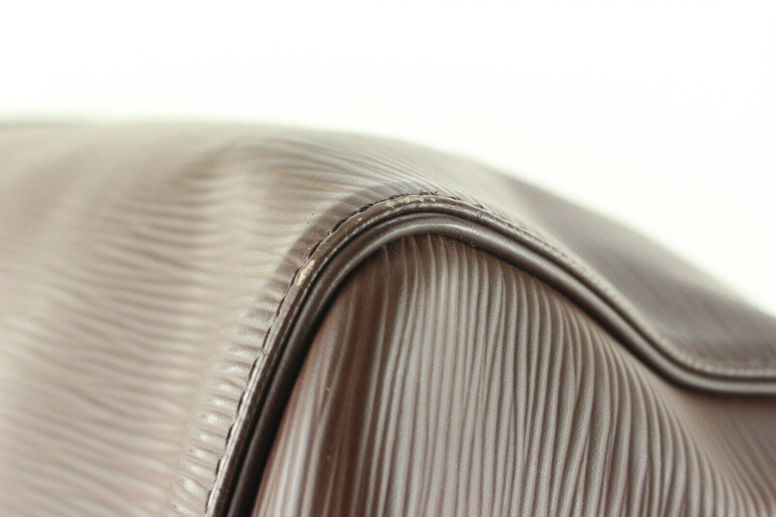 Women's or Men's Louis Vuitton Dark Brown Moka Epi Leather Keepall 55 0L1227