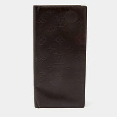 Portafoglio Bifold Organizer in pelle opaca Monogram marrone scuro Louis Vuitton