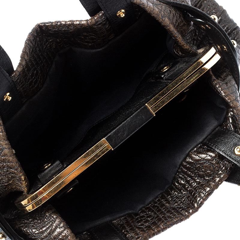 Louis Vuitton Dark Brown Monogram Patent Leather Motard Biker Bag 4