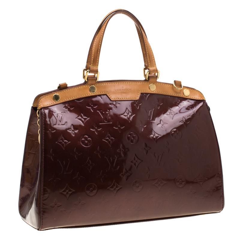 Louis Vuitton Dark Brown Monogram Vernis Brea MM Bag In Fair Condition In Dubai, Al Qouz 2