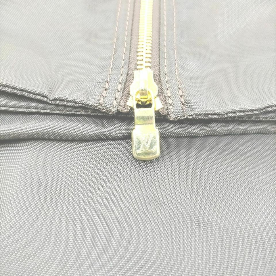 Louis Vuitton Dark Brown Nylon Garment Cover Bag Carrier 861019 Pour femmes en vente