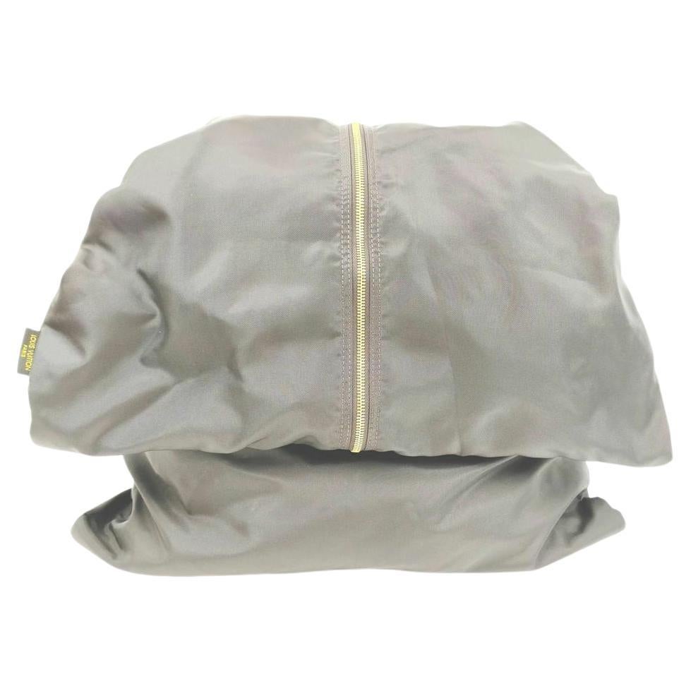 Louis Vuitton Dark Brown Nylon Garment Cover Bag Carrier 861019 en vente