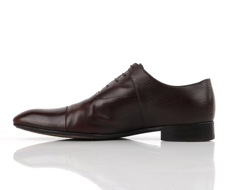LOUIS VUITTON Dark Brown Polished Epi Leather Classic Cap Toe Dress Shoes  at 1stDibs | louis vuitton dress shoes, brown louis vuitton formal shoes, louis  vuitton dress shoes brown