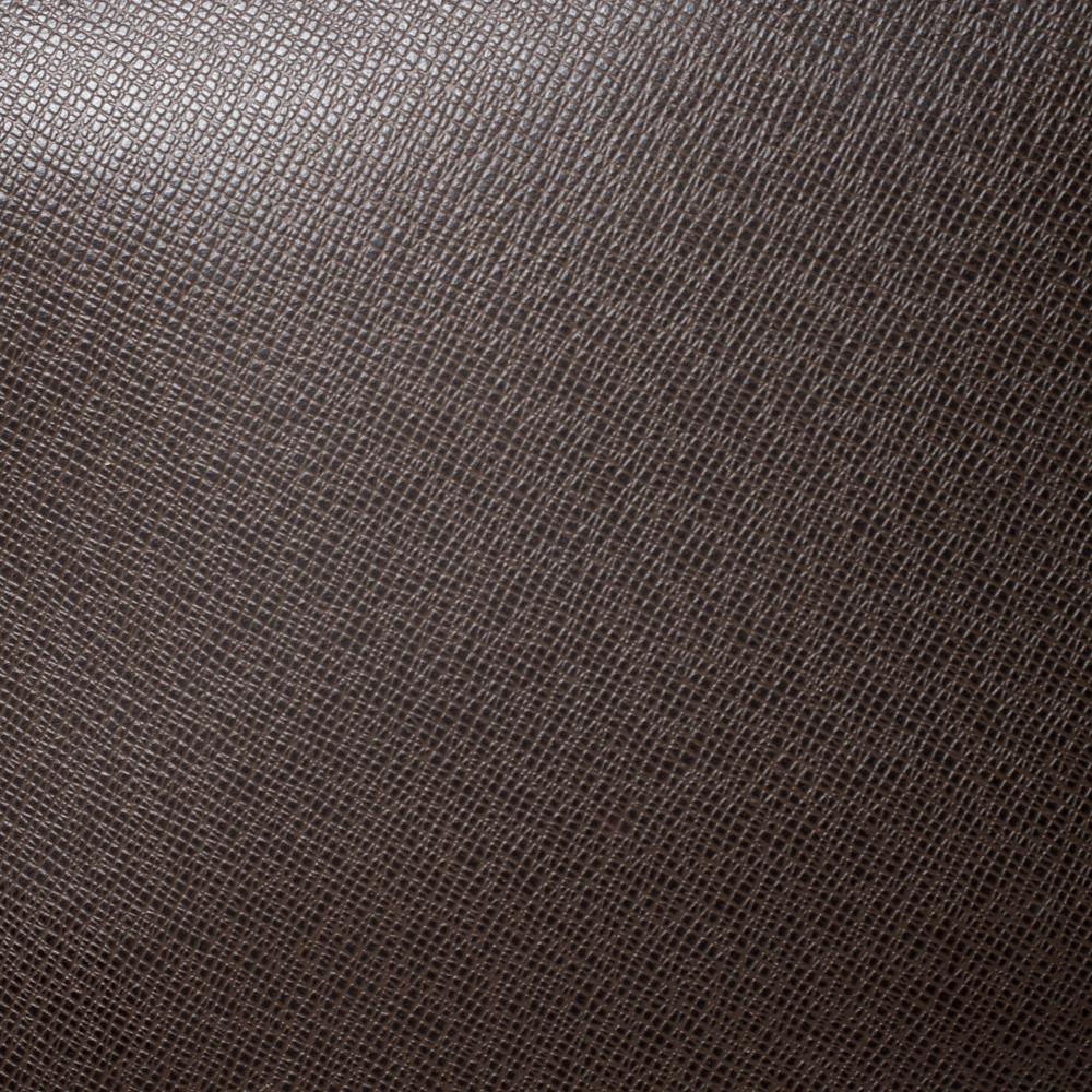Louis Vuitton Dark Brown Taiga Leather Roman PM Bag In Good Condition For Sale In Dubai, Al Qouz 2