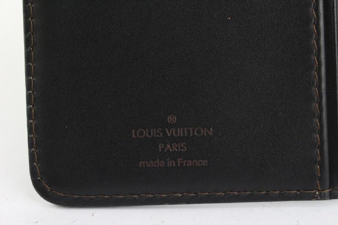 Louis Vuitton Dark Brown Utah Leather Brazza Long Card Holder Wallet 916lv84 3