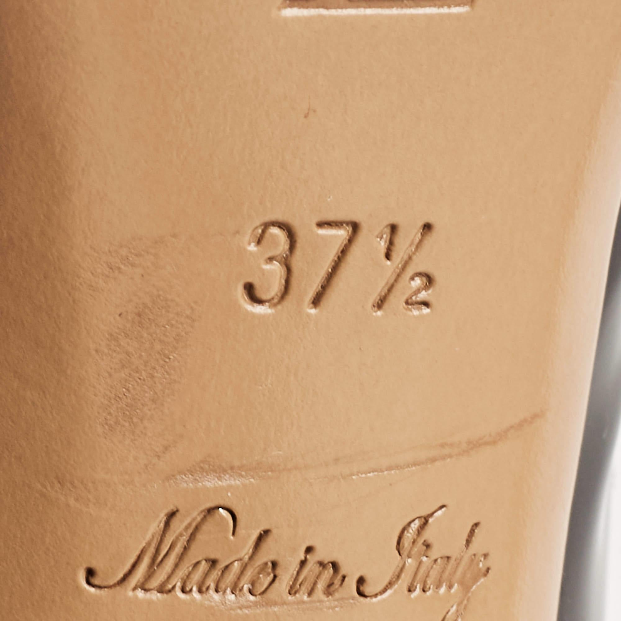 Louis Vuitton Dark Burgundy Patent Leather Open Toe Pumps Size 37.5 For Sale 1