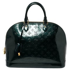 Louis Vuitton Murray Mini 871016 Green-gold Monogram Vernis Leather  Backpack For Sale at 1stDibs