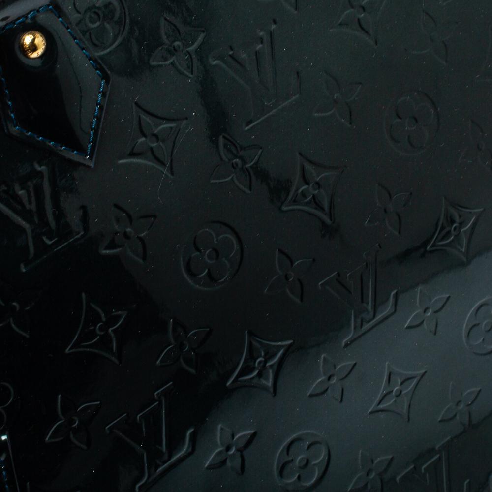 Louis Vuitton Dark Green Monogram Vernis Leather Alma GM Bag 2
