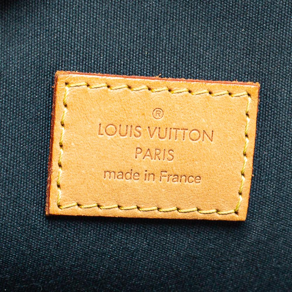 Louis Vuitton Dark Green Monogram Vernis Leather Alma GM Bag 1