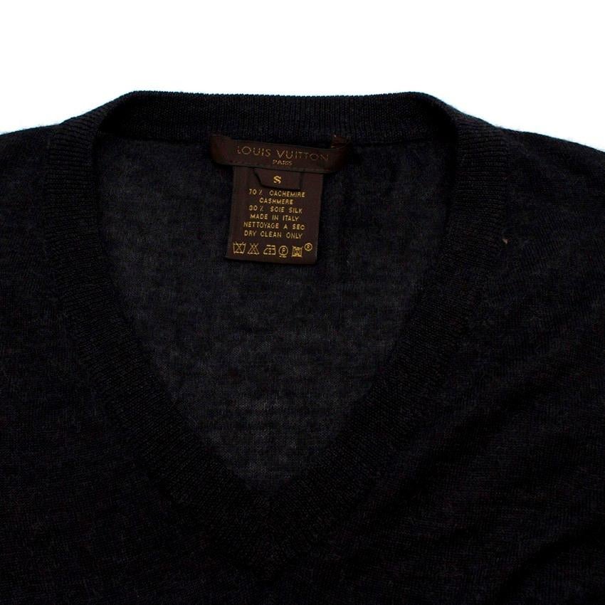 Women's Louis Vuitton Dark Grey Cashmere Blend Long-Sleeved Dress US 6