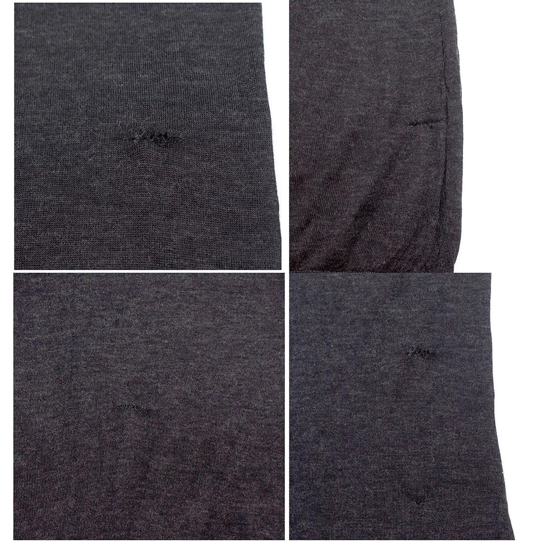 Louis Vuitton Dark Grey Cashmere Blend Long-Sleeved Dress US 6 4