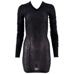 Louis Vuitton Dark Grey Cashmere Blend Long-Sleeved Dress US 6