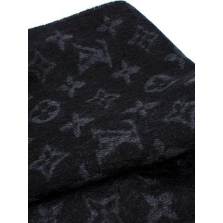 Louis Vuitton Monogram Gradient Tartan City Scarf Blue Cashmere