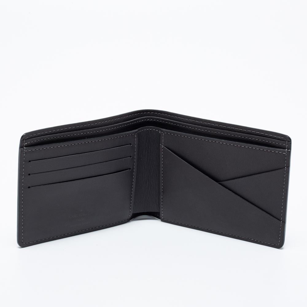 Louis Vuitton Dark Grey Leather Multiple Wallet 7