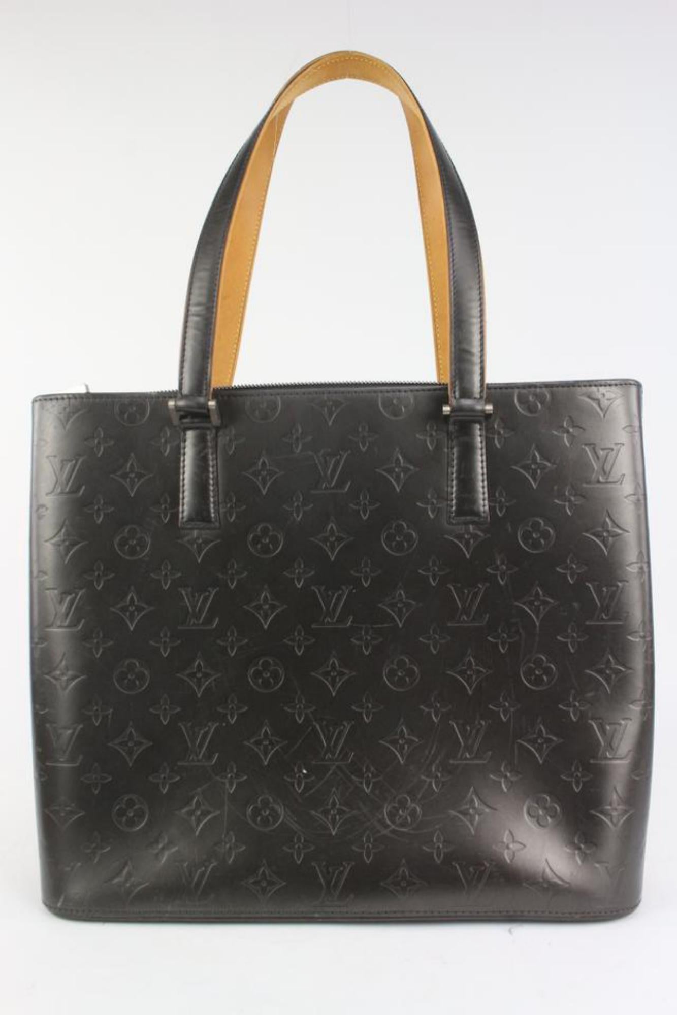 Black Louis Vuitton Dark Grey Monogram Vernis Mat Wilwood Tote Bag 3LV1018 For Sale