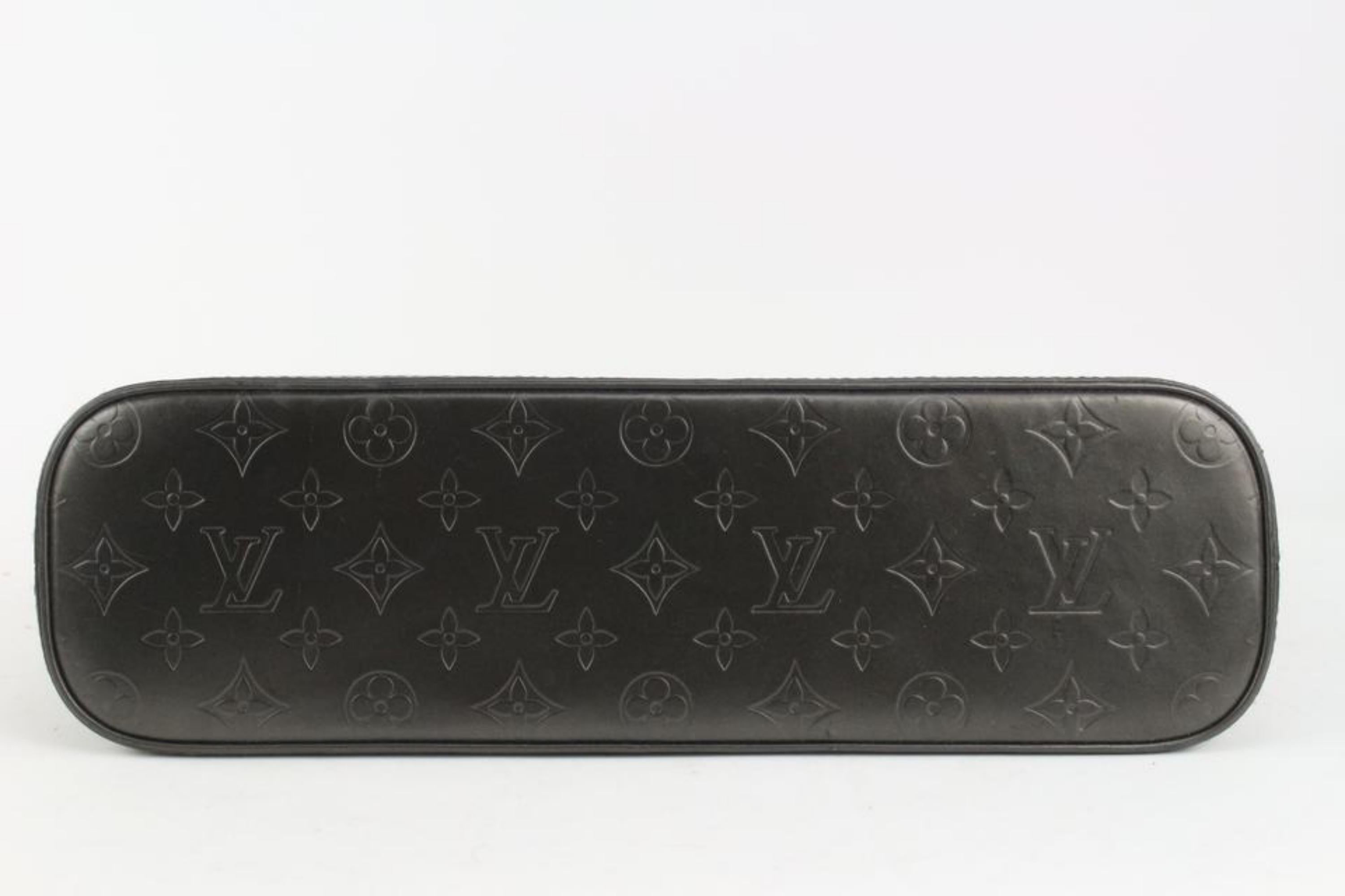 Louis Vuitton Dark Grey Monogram Vernis Mat Wilwood Tote Bag 3LV1018 In Fair Condition For Sale In Dix hills, NY