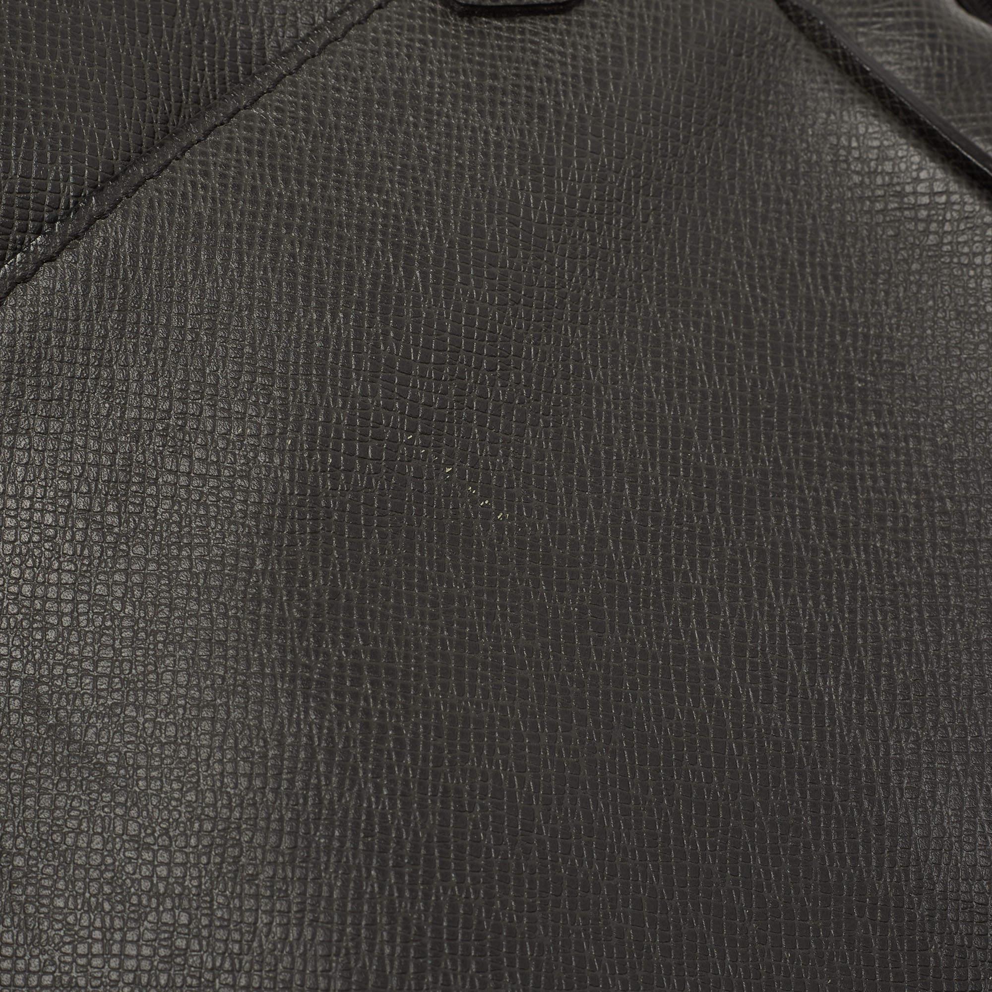 Louis Vuitton Dark Grey Taiga Leather Roman MM Bag 3