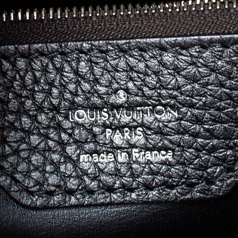 Louis Vuitton Dark Grey Taurillon Leather Capucines MM Bag 1