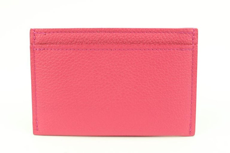 Louis Vuitton Dark Hot Pink Leather Lockme Card Holder Wallet Case 52lk32s  at 1stDibs  hot pink card holder, louis vuitton men's wallet card holder,  authentic louis vuitton wallet