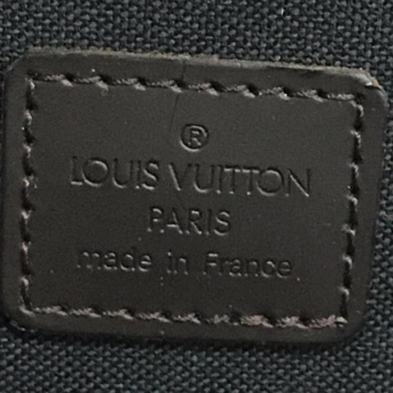 Louis Vuitton Dark Monogram Glace Elvin Attache Briefcase 234033 Brown Tote In Excellent Condition For Sale In Forest Hills, NY