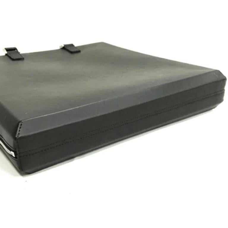 Louis Vuitton Dark Monogram Glace Elvin Attache Briefcase 234033 Brown Tote For Sale 2