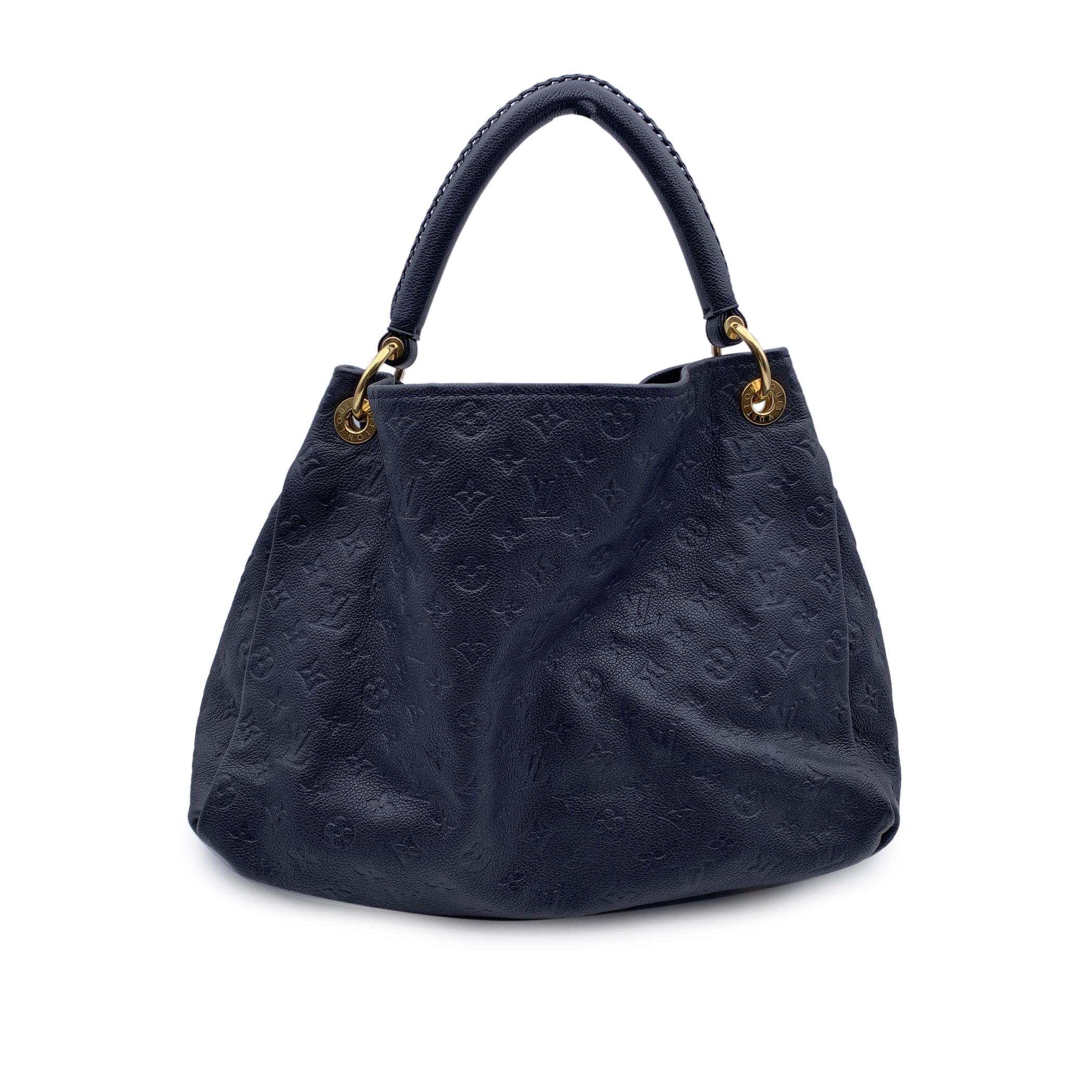 Black Louis Vuitton Dark Navy Blue Monogram Empreinte Artsy MM Tote Bag