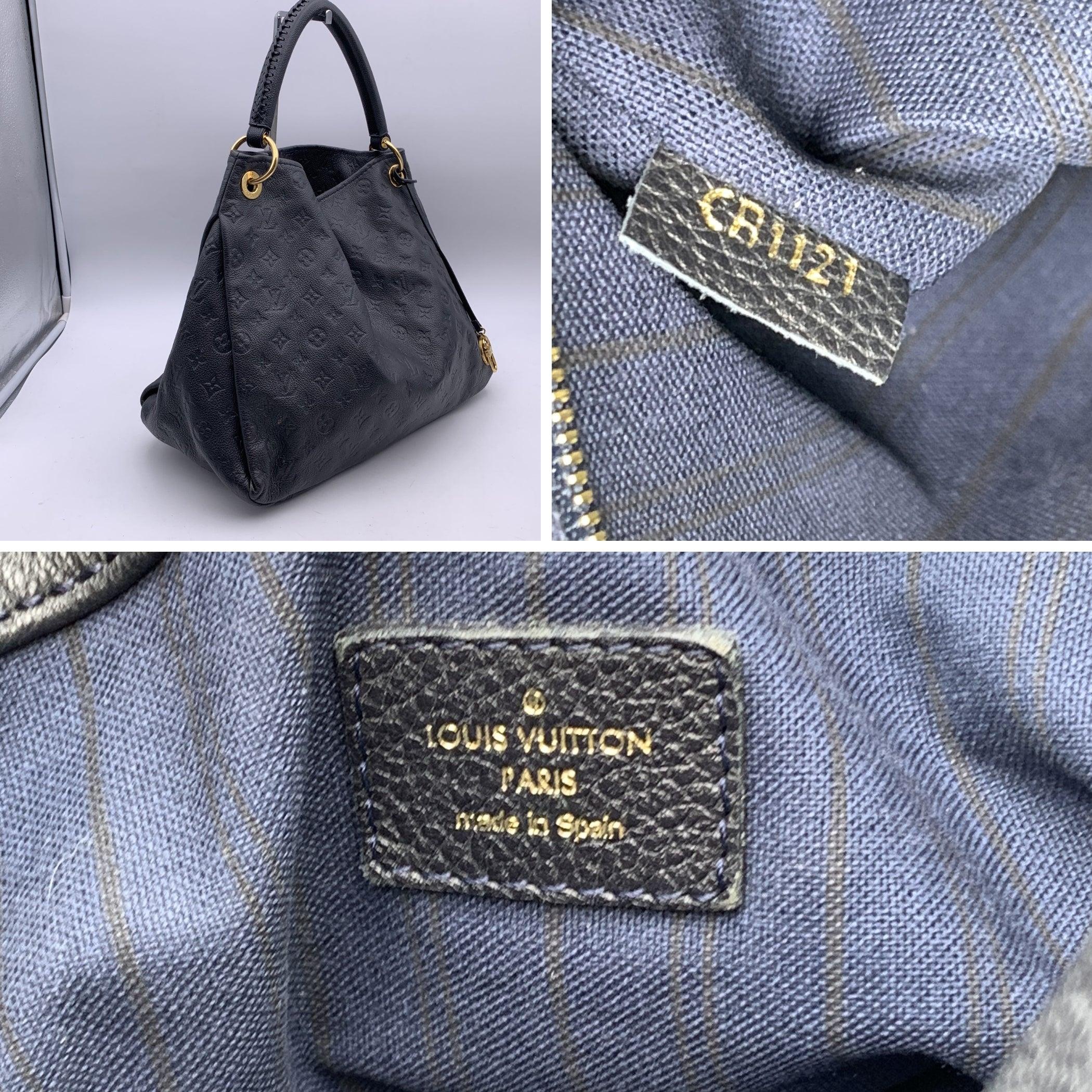 Women's Louis Vuitton Dark Navy Blue Monogram Empreinte Artsy MM Tote Bag