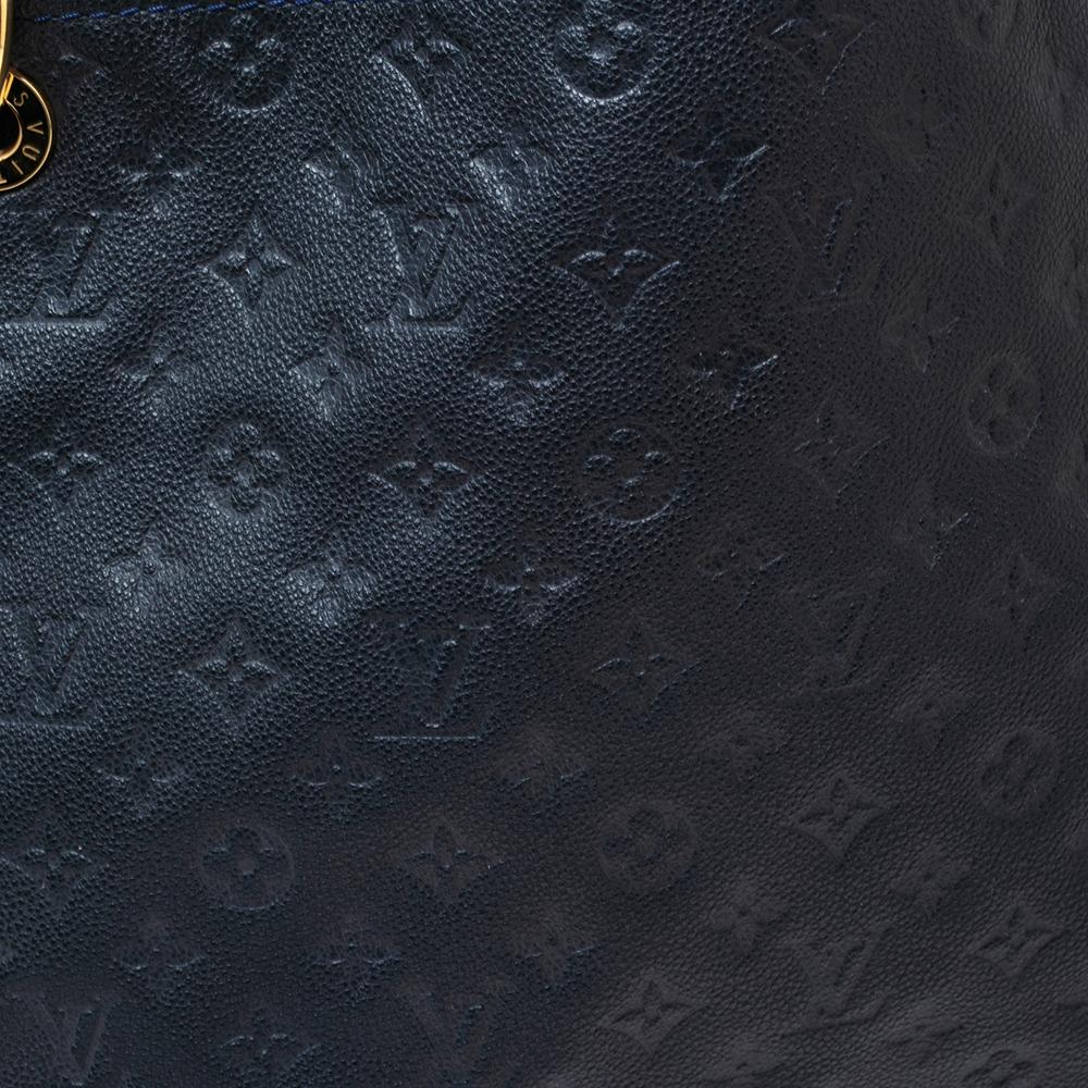 Louis Vuitton Dark Navy Blue Monogram Empreinte Leather Artsy MM Bag 3