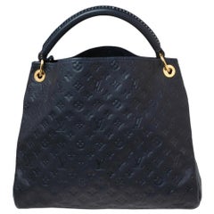 Louis Vuitton Dark Navy Blue Monogram Empreinte Leather Artsy MM Bag