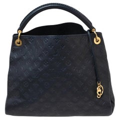 Used Louis Vuitton Dark Navy Blue Monogram Empreinte Leather Artsy MM Bag