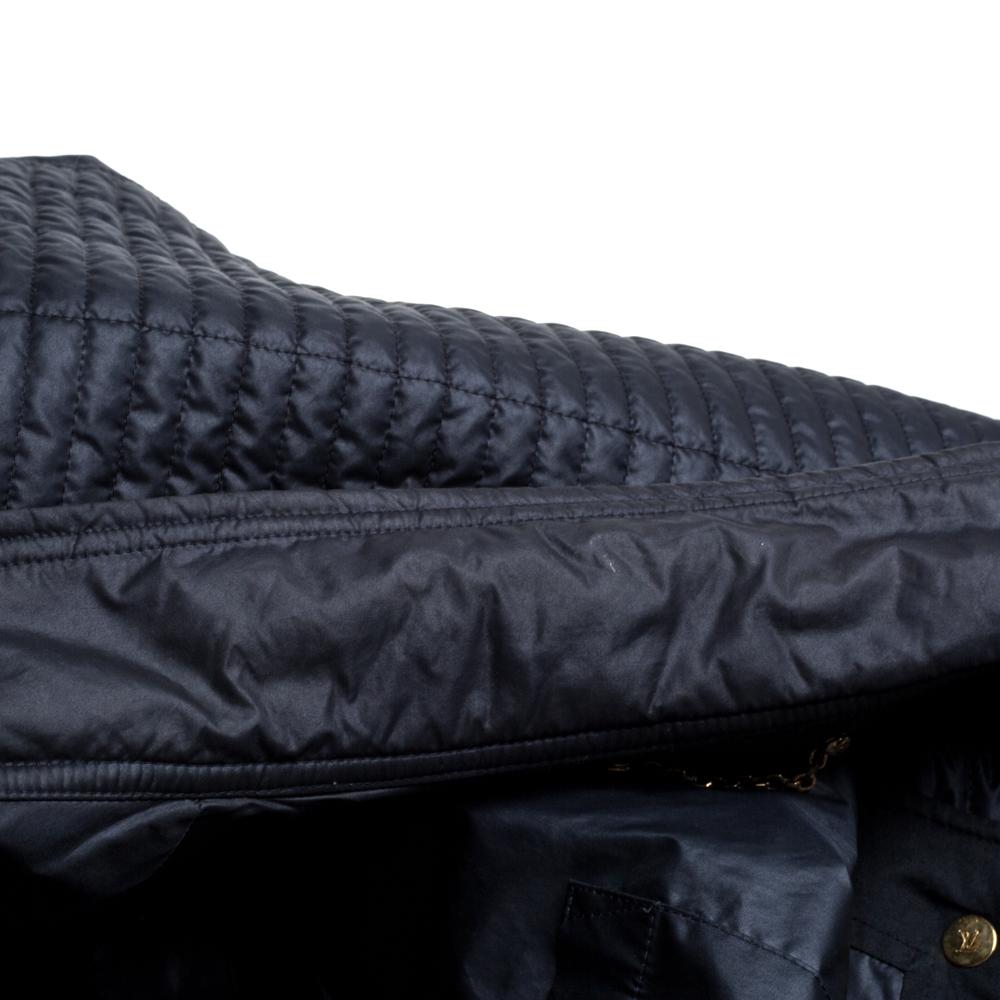 Louis Vuitton Dark Navy Quilt Detail Detachable Hooded Parka XXL 4
