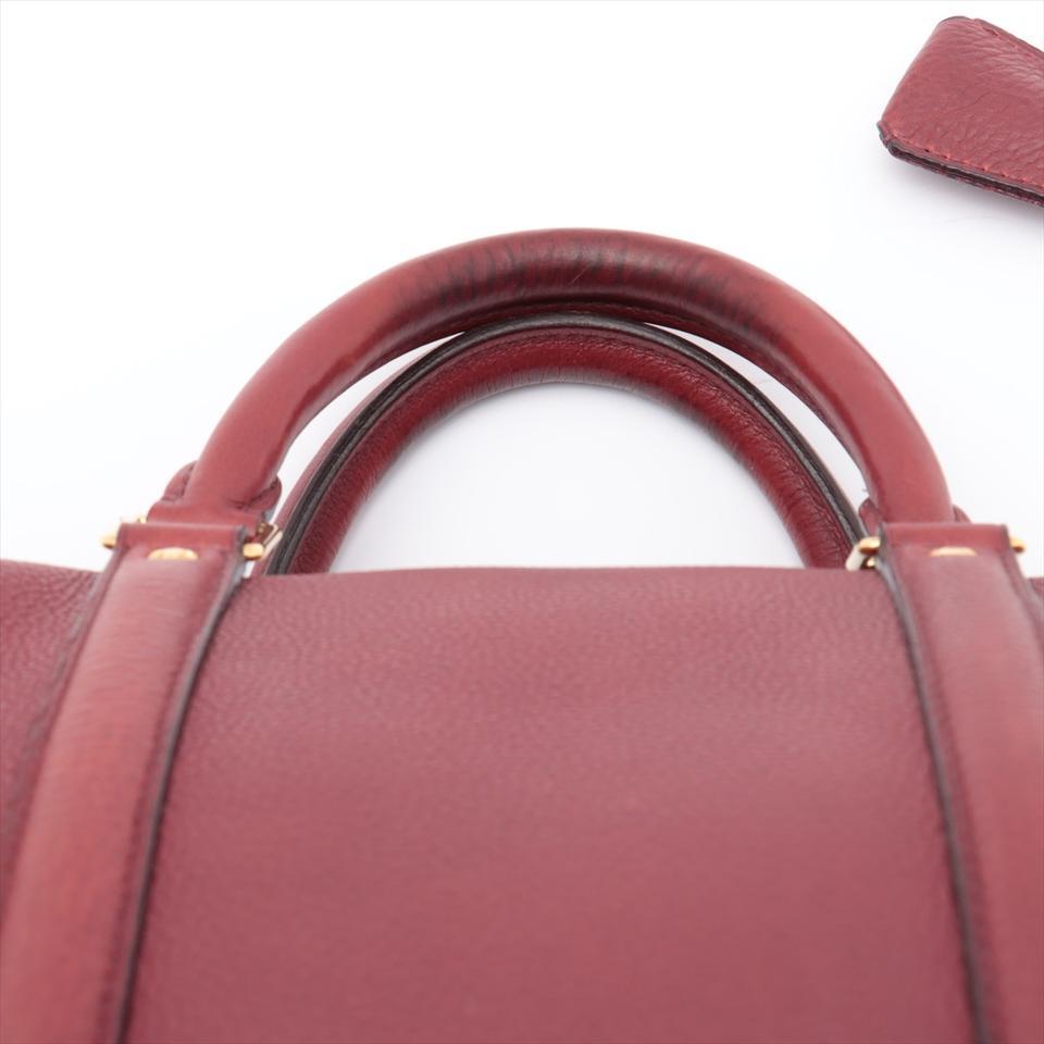 Louis Vuitton Dark Red Jasper Calf Leather Sofia Coppola SC Bag GM Speedy 861632 2