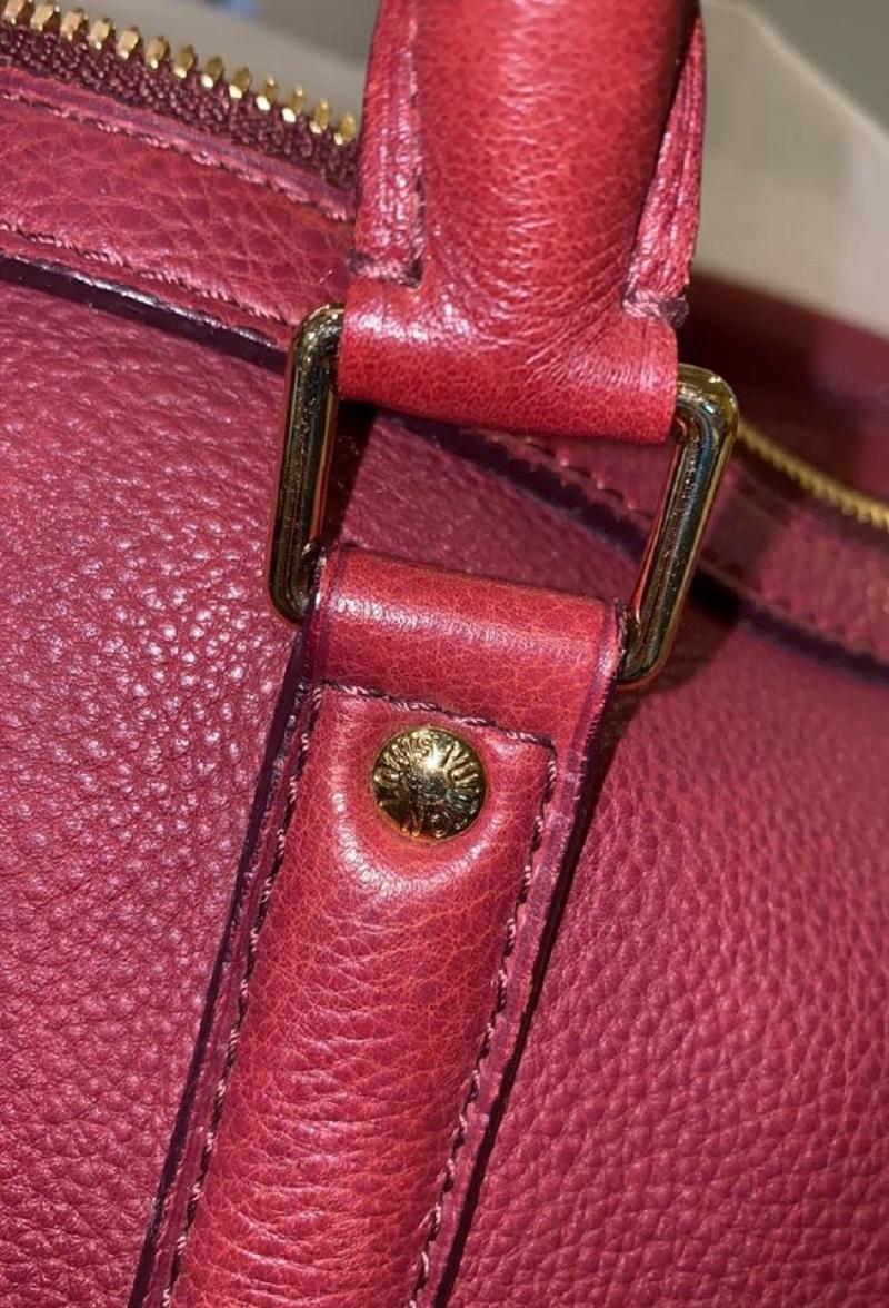 Louis Vuitton Dark Red Jasper Calf Leather Sofia Coppola SC Bag GM Speedy 861632 4