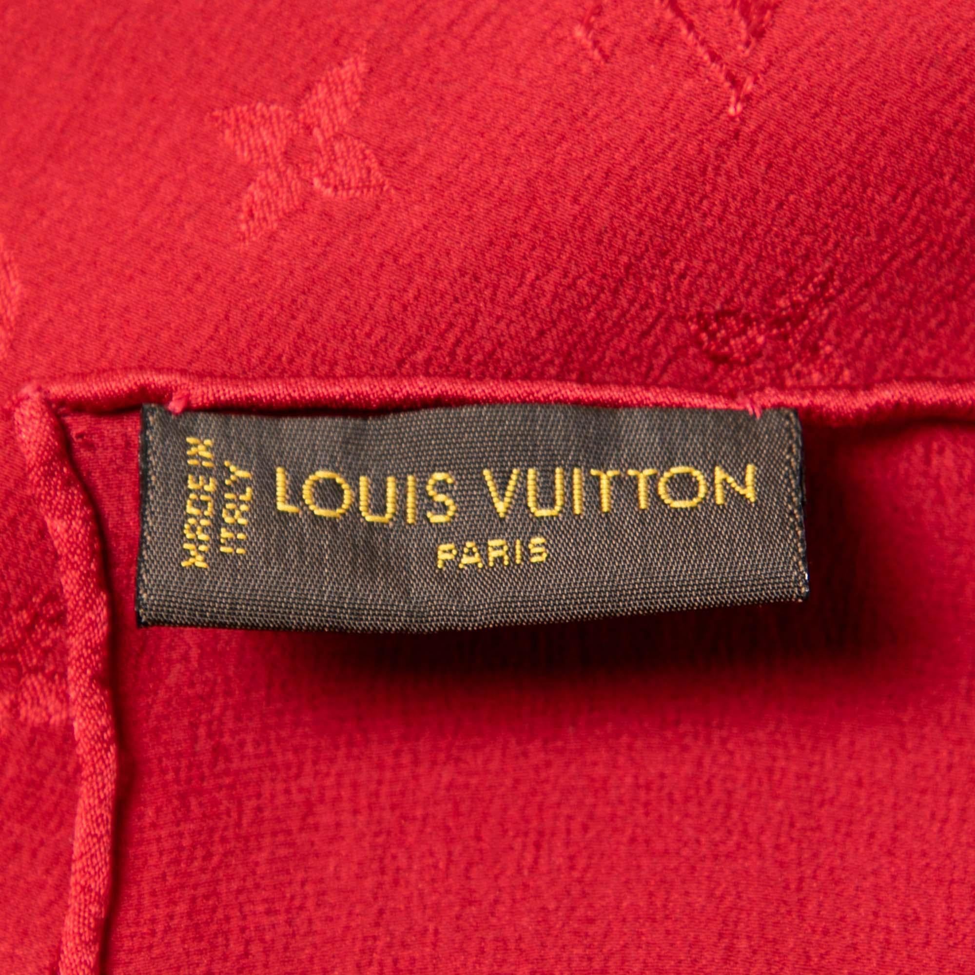 louis vuitton scarf red and black