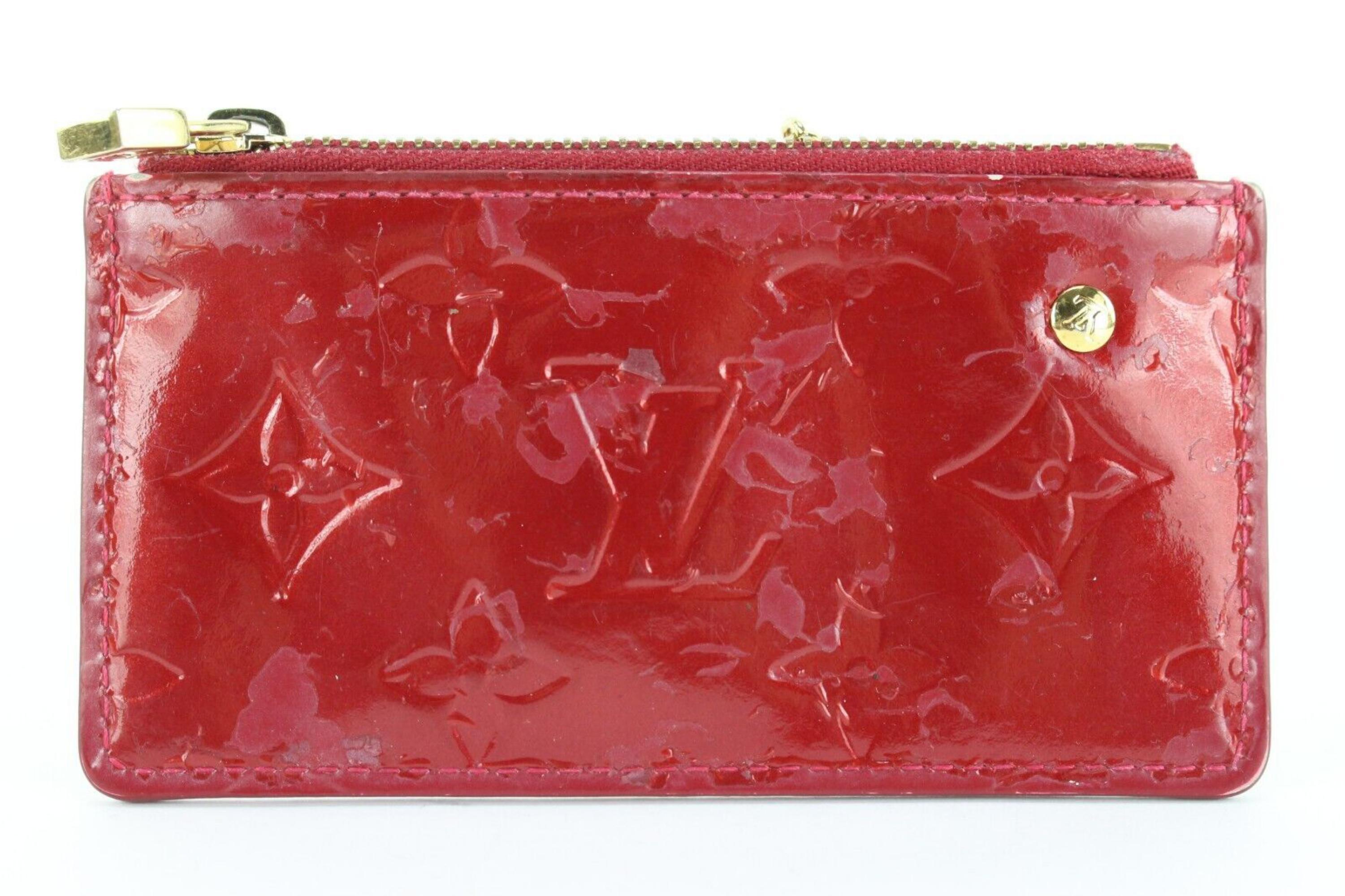 Louis Vuitton Dark Red Monogram Vernis Pochette Cles Key Pouch 1LVJ1108 6
