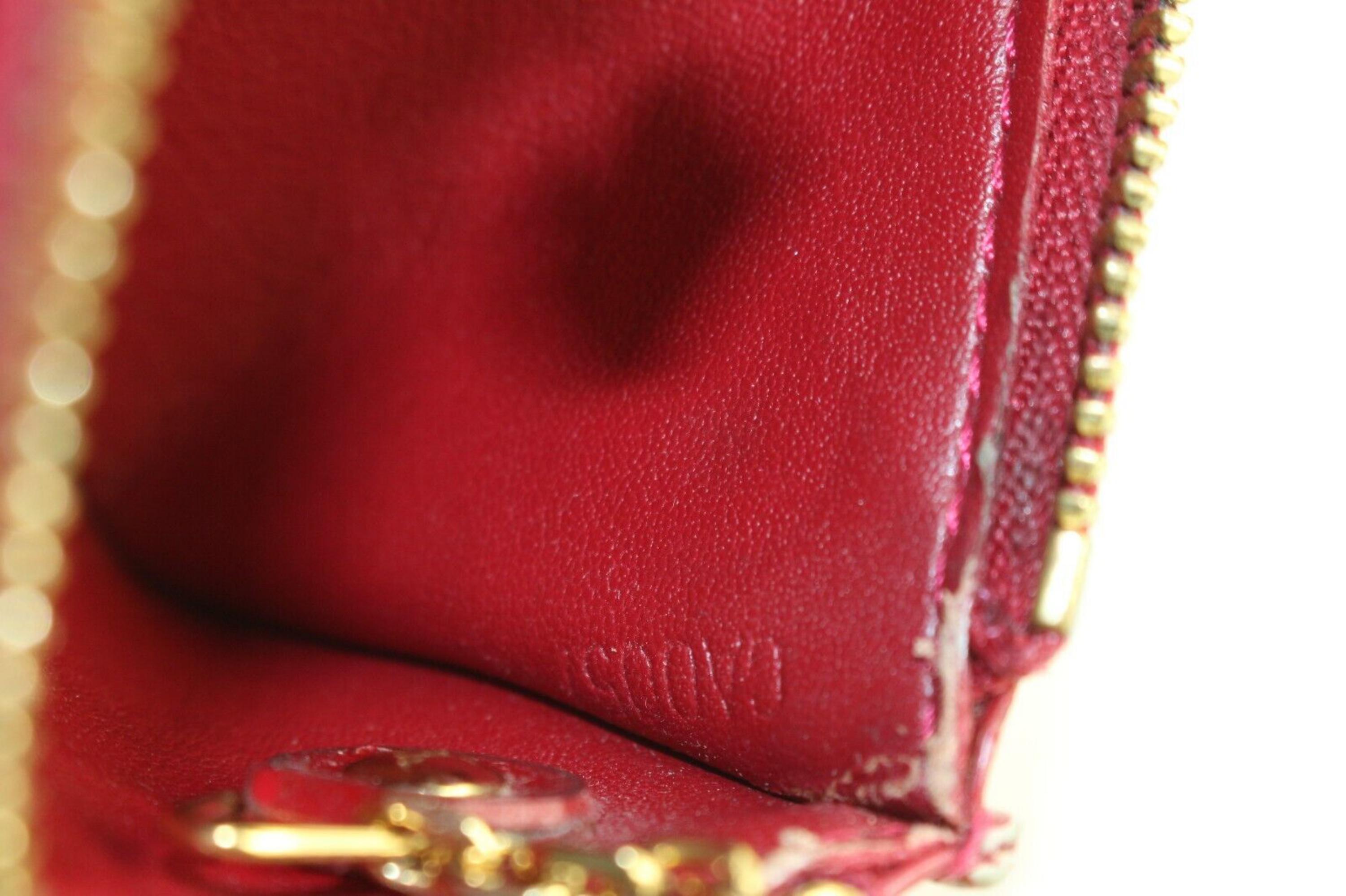 Louis Vuitton Dark Red Monogram Vernis Pochette Cles Key Pouch 1LVJ1108 7