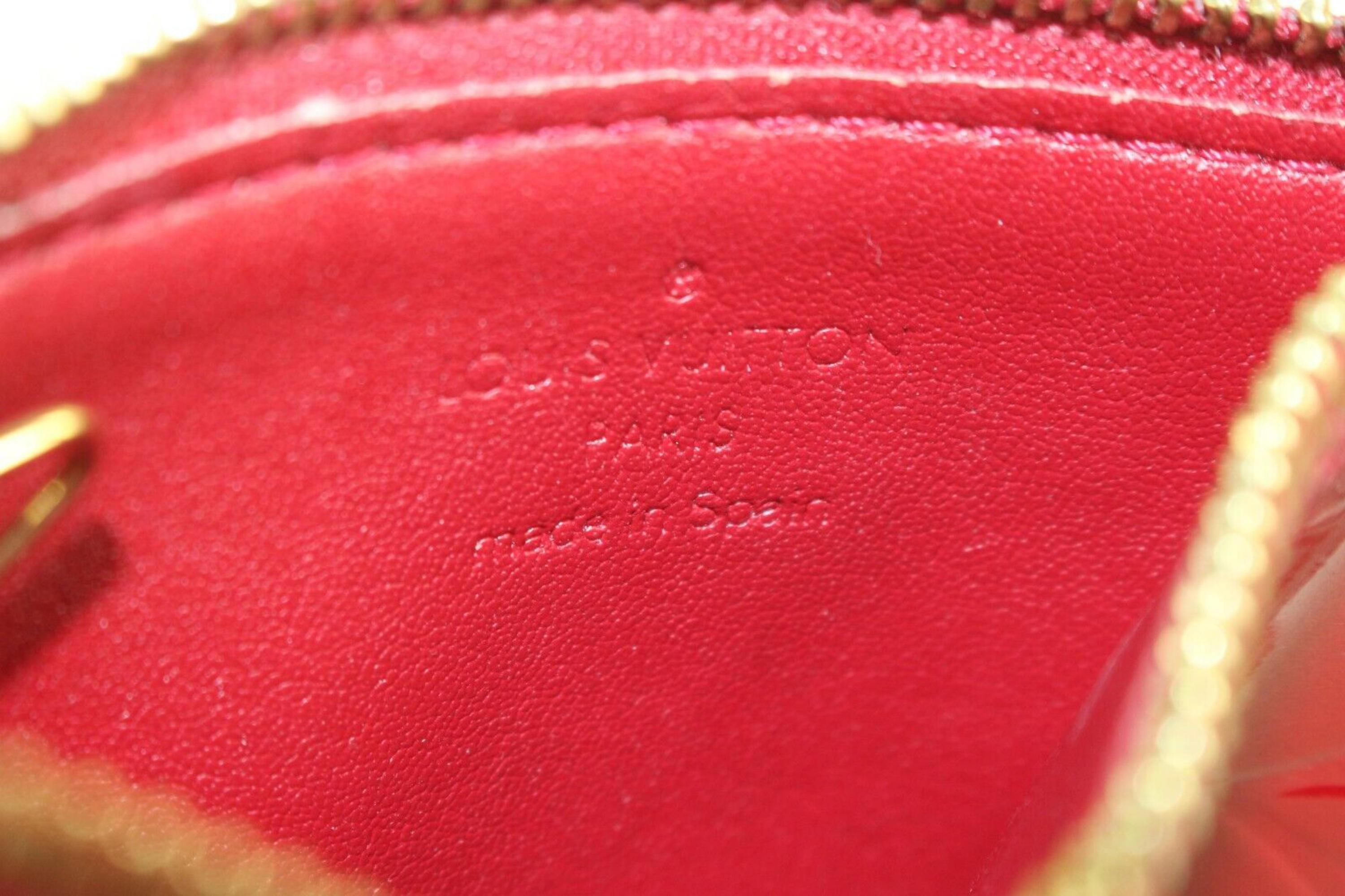 Louis Vuitton Dark Red Monogram Vernis Pochette Cles Key Pouch 1LVJ1108 4