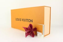 Louis Vuitton Dark Red Objet Nomade Leather Flower93lv93