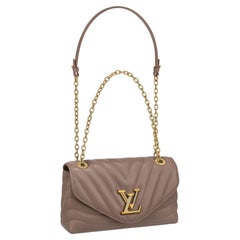 Louis Vuitton Dark Taupe Smooth Cowhide Leather LV New Wave Chain Bag