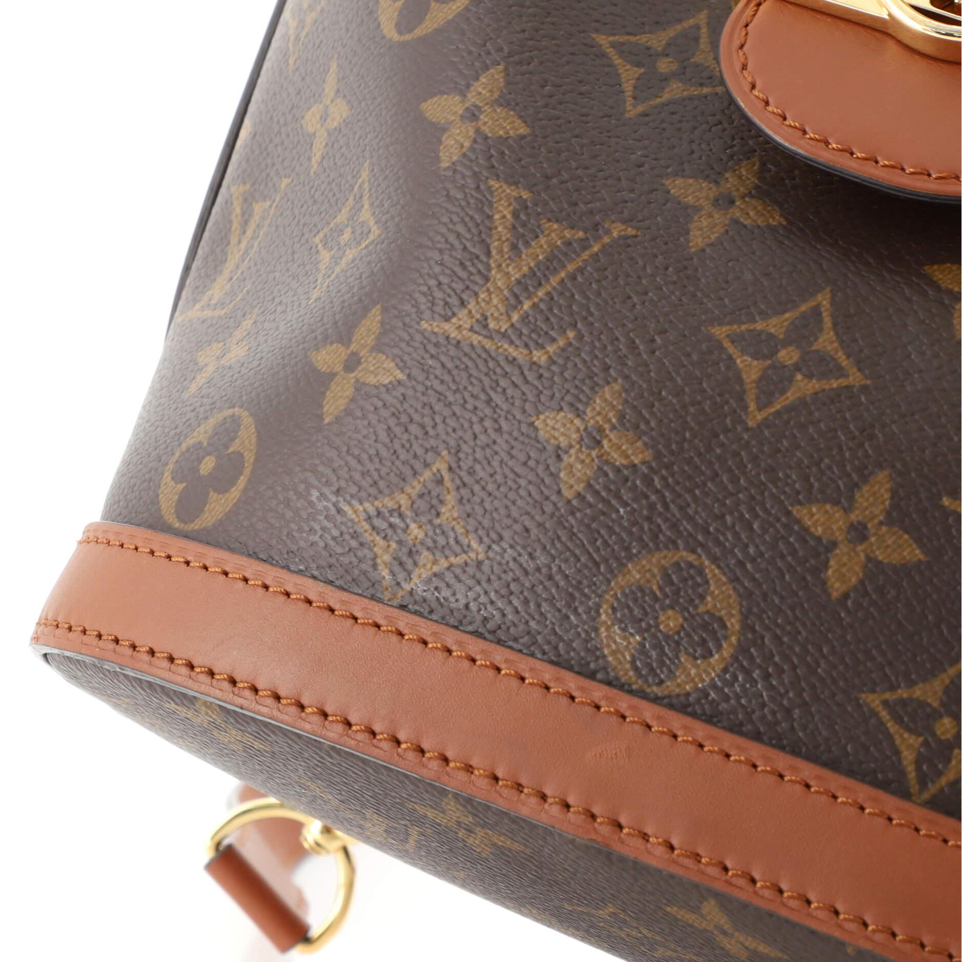 Brown Louis Vuitton Dauphine Backpack Reverse Monogram Canvas PM
