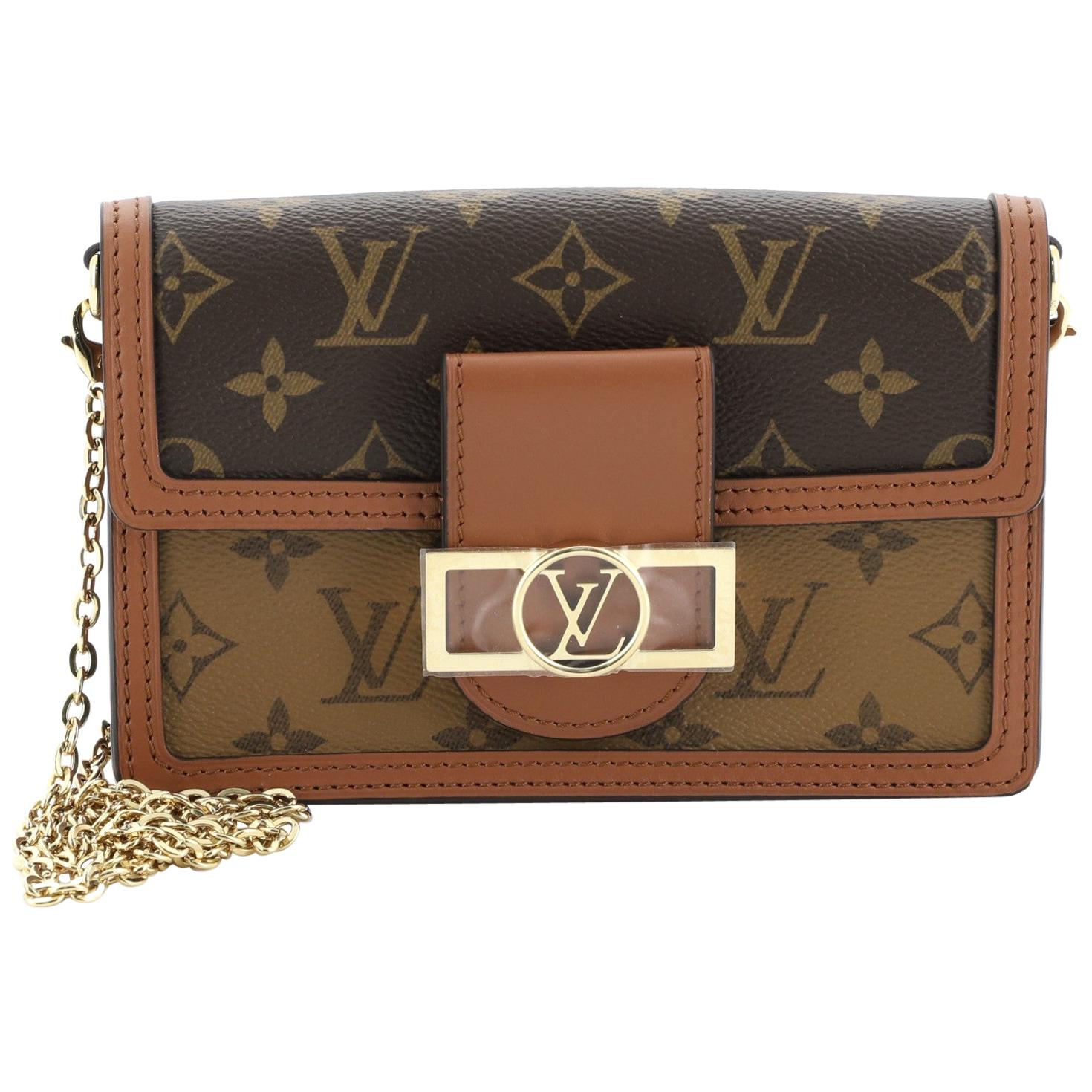 Louis Vuitton LV Dauphine chain on wallet Since 1854 Grey Leather